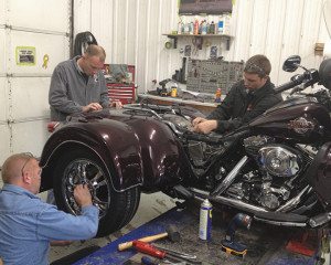 After a dealership signs up to carry Roadsmith Trikes, a representative of that store is invited to Roadsmith’s Minnesota headquarters to learn how to install the trike kits. 