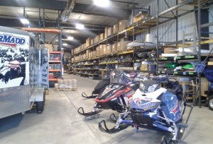 PowerMadd keeps a fleet of snowmobiles, ATVs and off-road bikes at its Wyoming, Minn., headquarters, so its employees can test products in real-life applications.