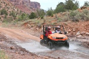 The western Colorado canyonlands served as the ideal terrain for the launch of the all-new 2014 KYMCO USA UXV 700i. It’s available in five versions, with a base MSRP of $10,099. (Photo by Brian J. Nelson)