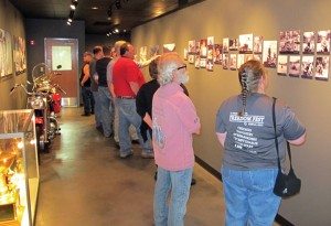 The newly remodeled company museum attracted attendees during plant tours at the S&S Cycle 55th anniversary party.