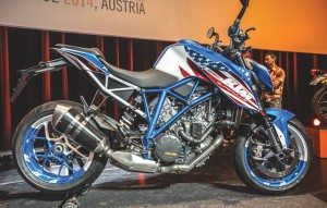The hand-painted 1290 Super Duke R “Patriot Edition” gave a nod to Independence Day during KTM North America’s July dealer meeting in Austria. 