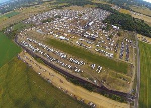 Photographer Chad E. Colby used a drone aircraft to take photos of the snowmobile festival known as Haydays in Minnesota on Friday and Sunday of the event. Hayes turned to the event to display its latest technology to consumers. (Photo by Chad E. Colby)