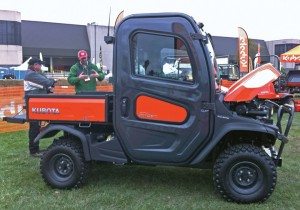 Among its other vehicles, Kubota showcased its RTV-X1100C at the GIE+EXPO. Other side-by-side manufacturers at the annual Louisville event included Bad Boy Buggies/E-Z-GO/Cushman, Bobcat, BV Powersports, Cub Cadet, John Deere, JCB, Sunright International and Polaris.