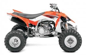 The gas tank and seat are just two of the impressive design features on the 2014 YFZ450R.