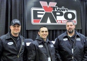 Owner-operators of the newly formed 7th Gear Motorcycle Co., in Albany, Ore., made their debut trip to V-Twin Expo in Cincinnati: Justin Lowther, Paul Saminto and Don Stefanic.