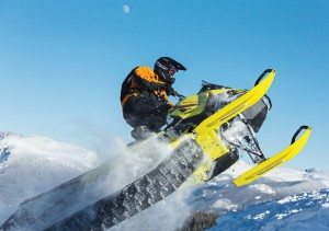 The 2015 Ski-Doo Summit X with T3 package offers the longest stock track ever available in the industry at 174 inches. 