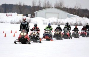 College students competing at the SAE Snowmobile Challenge got support from all four snowmobile manufacturers.
