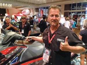 Greg Surdyke, owner of Surdyke Yamaha in Osage Beach, Mo., was especially excited to see the all-new VX lineup of 2015 WaveRunners at the Yamaha Watercraft dealer meeting in South Beach.