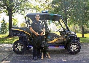 XY Powersports recently outfitted a four-seat Vaterra 1100 for the police department in Loveland, Ohio, to patrol a popular bike trail and to use at community events.