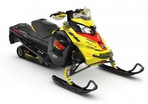 The late-2015 Ski-Doo MXZ Iron Dog Special snowmobile is inspired by the Iron Dog race.