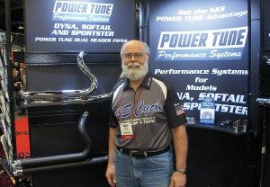 Bruce Tessmer, marketing projects coordinator for S&S Cycle, unveiled the latest products from S&S Cycle at V-Twin Expo.