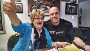 Phyllis Rice and her son Wade Rice of Rice Honda Suzuki have each played key roles in daily dealer operations for more than 30 years. 