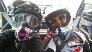  Liz, left, and Kate couldn’t resist a selfie after a Polaris RZR 900 demo ride.