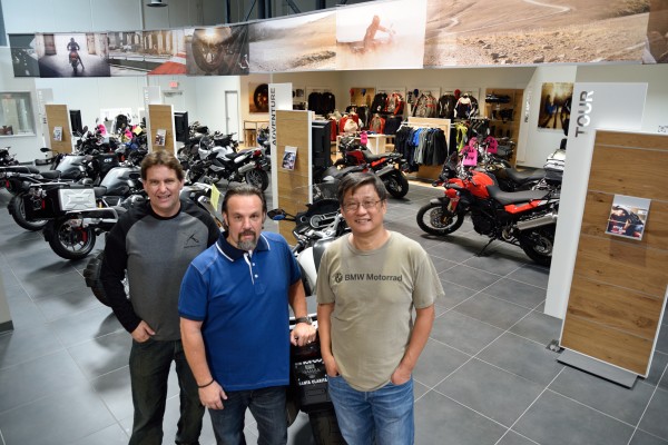 (From left) Dealer principal Mike Bell, general manager Bronko Tatic and business partner Dennis Lin.