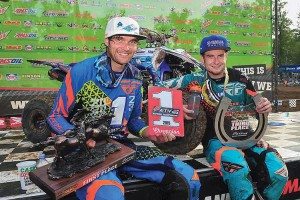 Yamaha’s Chad Wienen (left) and Thomas Brown helped capture the coveted manufacturers’ cup for the fourth straight year in the AMA Pro ATV MX Series.