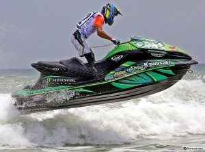 Stuart Rasmussen, a rider for Broward Motorsports, competes in the P1 AquaX series. 