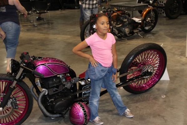 Families enjoy the IMBBA-sanctioned custom bike show at the Ray Price Motorsports Expo in Raleigh.