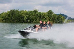 The 2016 WaveRunner VX Cruiser features Yamaha’s new TR-1 HO engine, which is 40 percent smaller, 20 percent lighter in weight and 13 percent more powerful than the Yamaha MR-1 engine it replaces. 