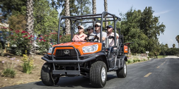 Kubota introduces the RTV-X1140, featuring the innovative K-Vertible cargo conversion system, which transforms the vehicle from two passengers and a large cargo bed to four passengers and a cargo bed.