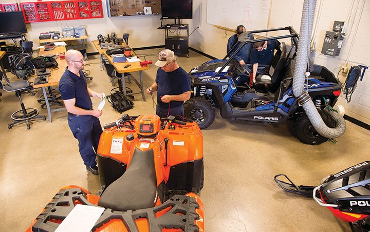 The SUNY Canton powersports service technician certification program sends 10-15 students into the industry annually.