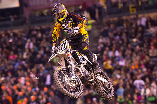 Christophe Pourcel finished 18th in 450SX at Anaheim.