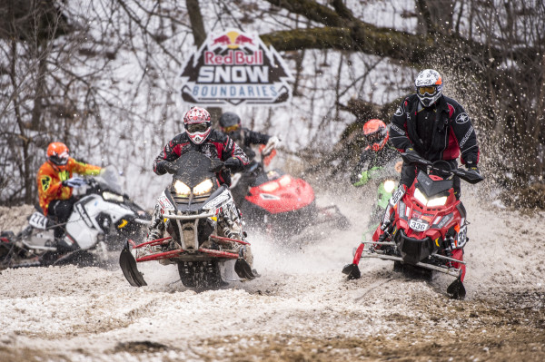 Competitors compete at Red Bull Snow Boundaries in Elk River, MN on February 20, 2016.