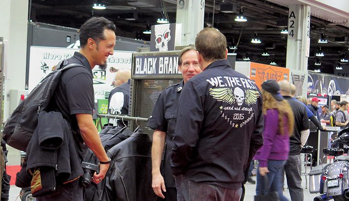 The Black Brand portion of the Biker’s Choice booth at the V-Twin Expo was one of the most popular stops during the show. 