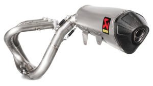 Akrapovic’s Evolution Line (Titanium) increases power and torque thanks to a 50.5 percent weight savings over the stock system.