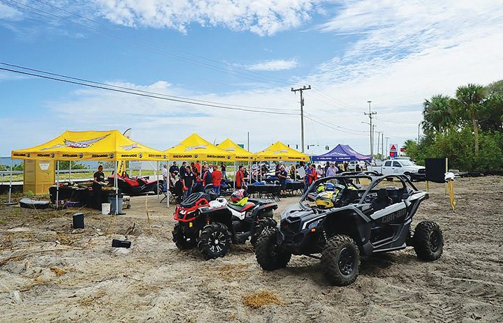 ATVs and side-by-sides were used during the Route 1 Motorsports groundbreaking to showcase their capability and to make the event unique.