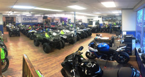 Inside the showroom at Keefer's Powersports