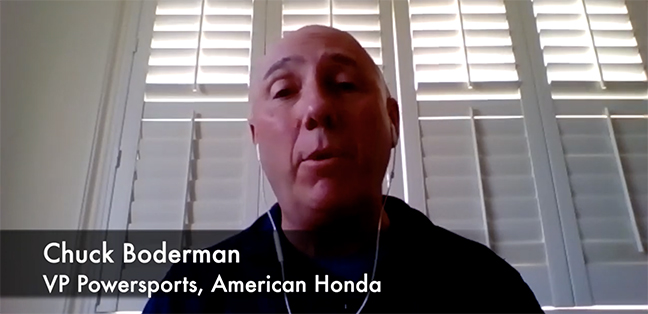 Chuck Boderman from American Honda during PSB Video Chat for Powersports Business