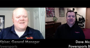 Video Chat image of Dave McMahon and Justin Alpiser of Team Powersports for Powersports Business magazine