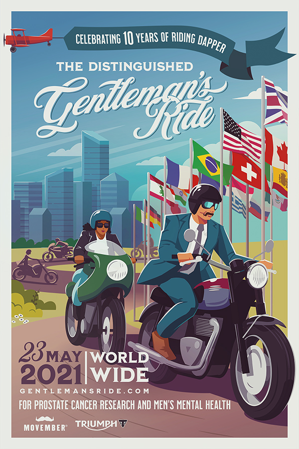 Triumph, Distinguished Gentlemen's Ride, 2021, fundraiser 
