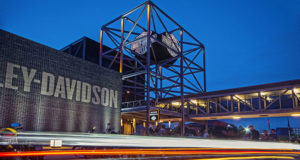 The Harley-Davidson Museum during a 2014 Bike Night.