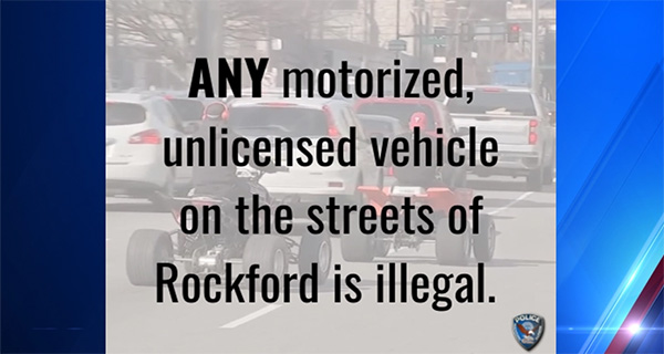 Rockford, Illinois, ATV, illegal riding, illegal routes