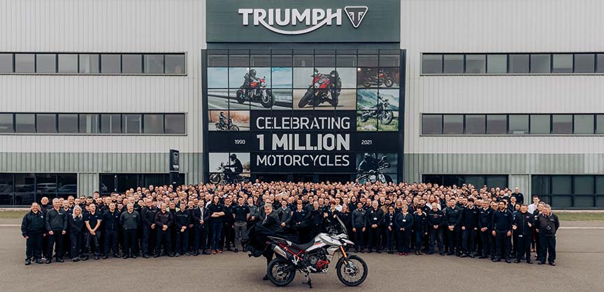 Triumph, Hinckley, factory, 1 million,