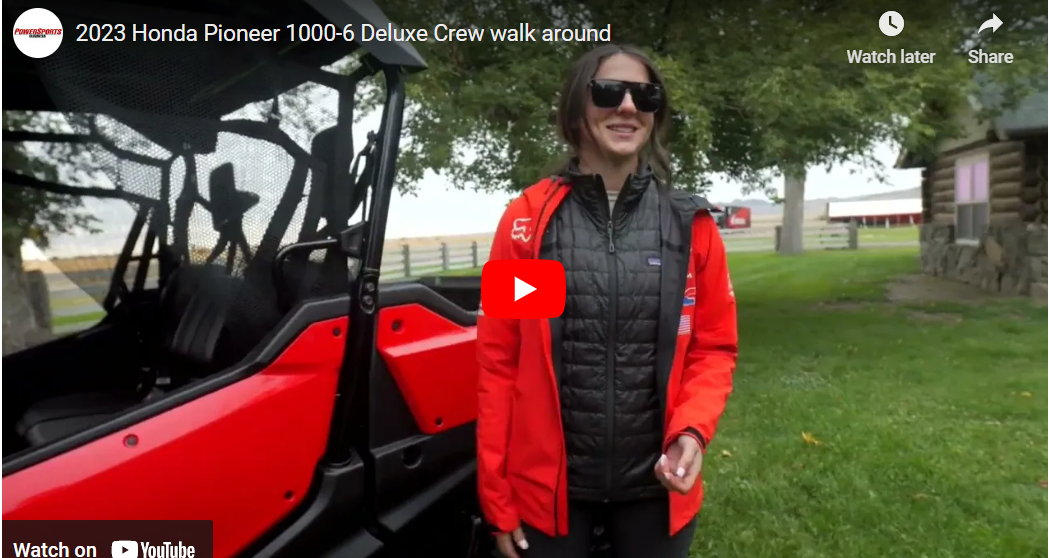2023 Honda Pioneer 1000-6 Deluxe Crew walk around (video)