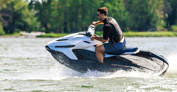 The Taiga Orca is an all-electric PWC, powered by lithium ion batteries.