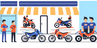 Powersports dealership storefront