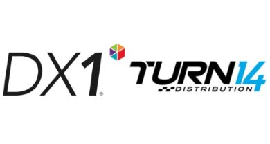 DX1 and Turn 14 Distribution logos