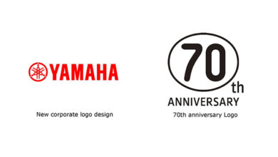 Yamaha logo and 70th anniversary logo