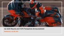 Harley-Davidson reports Q2 2025 results