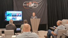 NPA's Jim Woodruff in the opening session on Monday