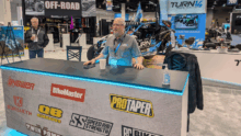 Bob Schuetz, Turn 14 booth at AIMExpo